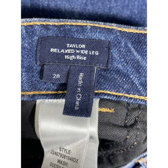 Veronica Beard Taylor Relaxed Wide Leg Jeans Womens Size 28 Belted High Rise - Picture 8 of 13